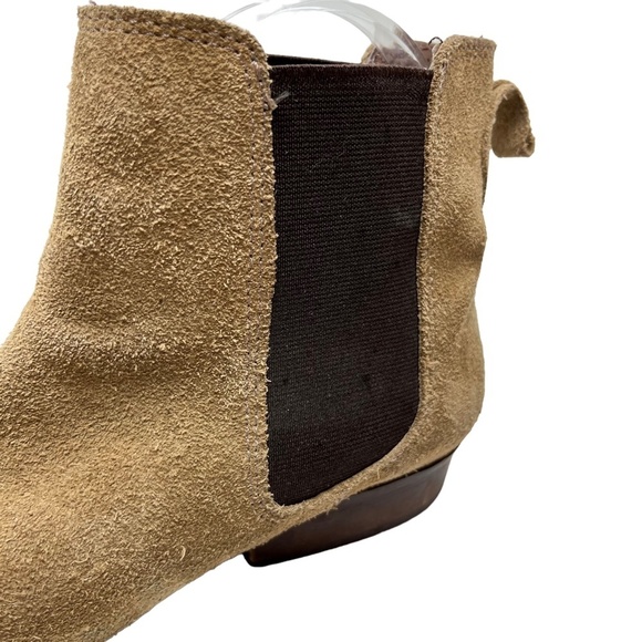 JEFFREY CAMPBELL Genuine Leather Suede Tan Brown Ankle Booties Boots Shoes 6.5 - Picture 10 of 16